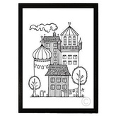 Village - Tryckt Illustration, A4